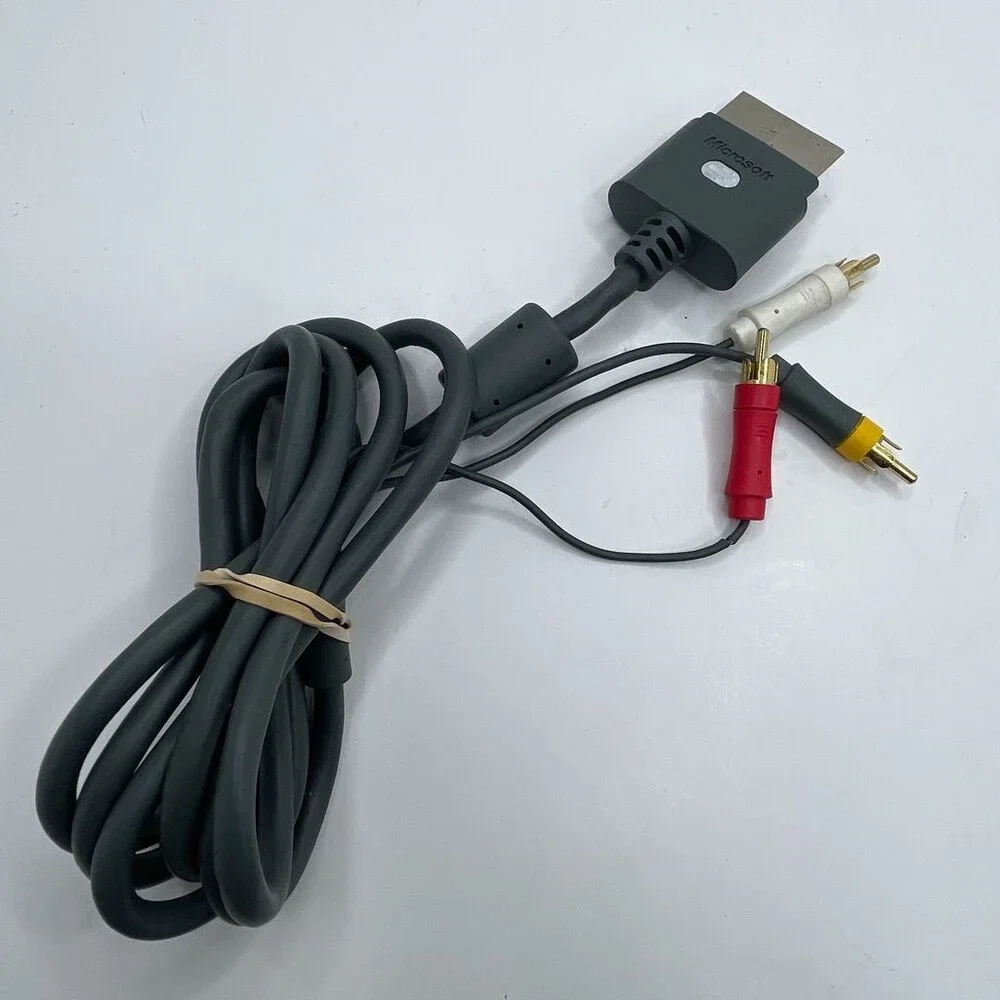 Microsoft AV Cable Xbox 360 Composite Gray RCA Official OEM 6ft